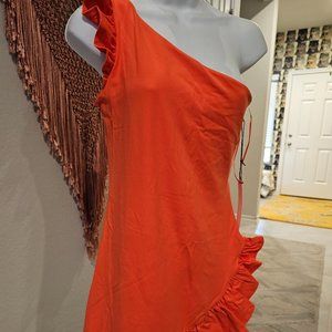 Susana Monaco One Shoulder Rufffle Dress